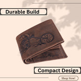 LONDON ALLEY Biker Vintage Brown Leather Wallet for Men.